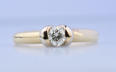 18 kt. Gold - Ring - 0.25 ct Diamond