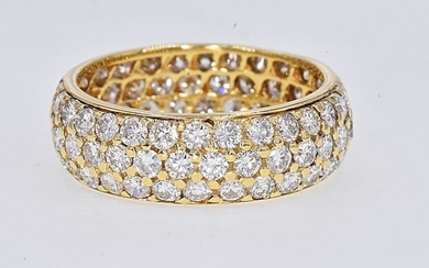18 kt. Yellow gold - Eternity ring - 2.90 ct Diamond