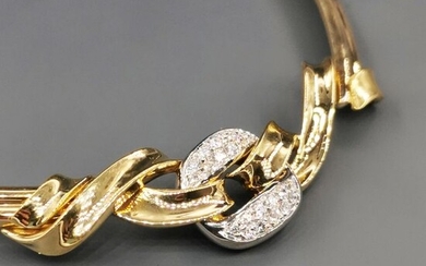 18 kt. Yellow gold - Necklace - 0.44 ct - Diamonds