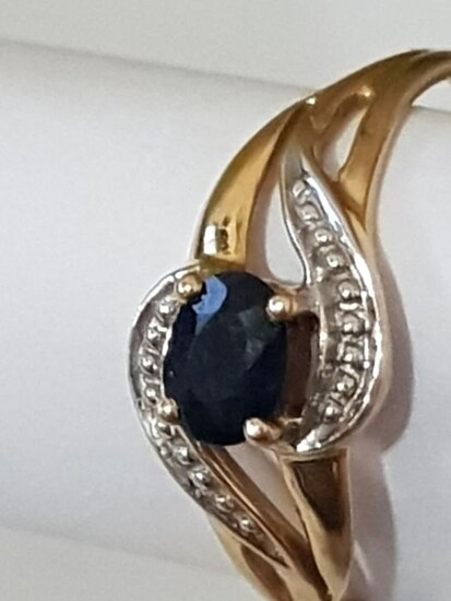 18 kt. Yellow gold - Ring - 0.50 ct Sapphire - Sapphire