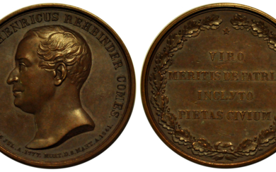 Медаль 1841 года. Граф Р. Ребиндер. Гравер П. Уткин....