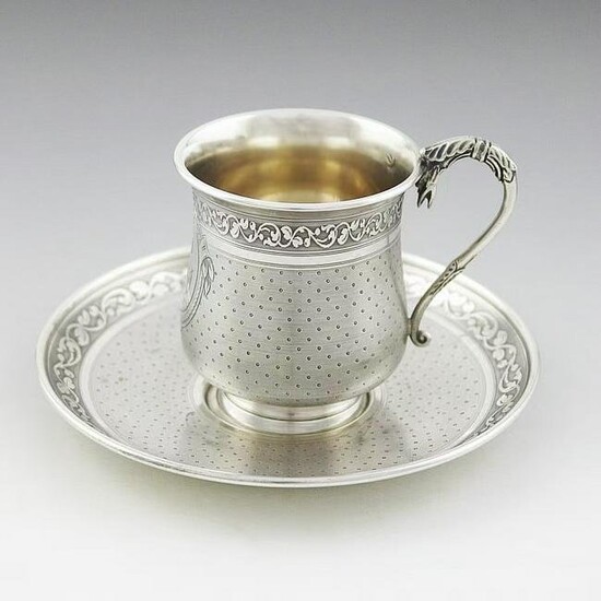 1880 French sterling silver coffee cup