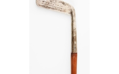 1896 Engraved Presentation White Metal Putter possibly 'Sing...