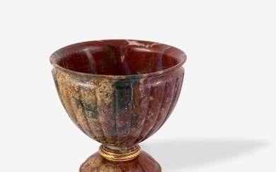 18Kt GOLD AND JASPER CUP
