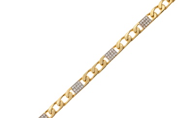 18kt yellow and white gold and diamonds bracelet