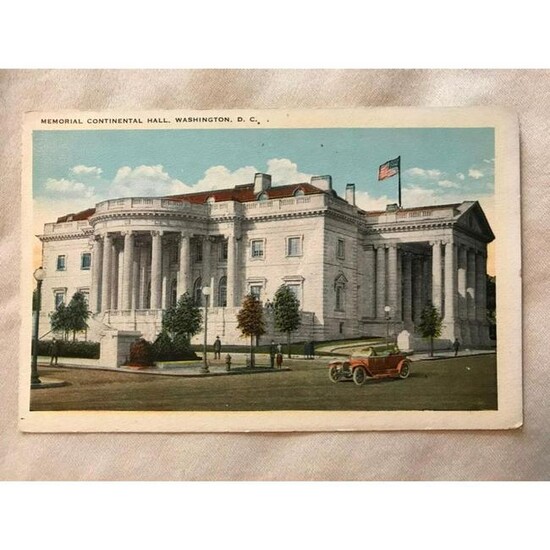 1920's Original Postcard, DAR, Memorial Continental