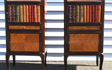 1950s French Style inlaid Mahogany side tables