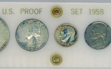 1958 PROOF U.S. YEAR SET - 5 COINS