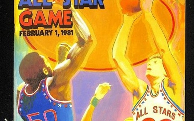 1981 NBA All Star Game Program Julius Erving Dr. J Larry Bird 82882b57