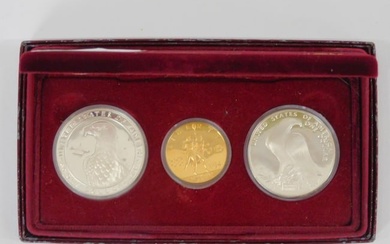 1984 Olympic Games Gold and Silver Coin Set. $10