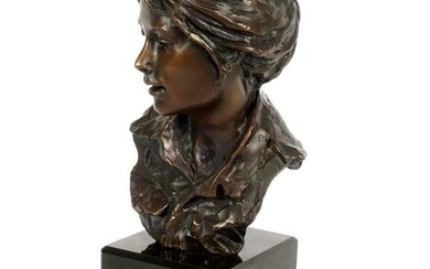 1992 Glenna Goodacre Bronze Bust of a Woman