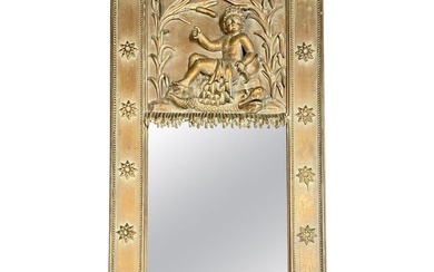 19th Century Wall or Console Mirror, Carved