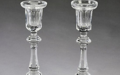 (2) Waterford Curraghmore crystal candlesticks