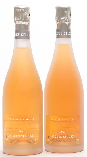 2 bts. Champagne Brut Rosé, Jacques Selosse A (hf/in).