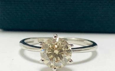 2.08ct diamond solitaire ring set in platinum. Brilliant...