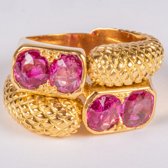 20kt Yellow Gold and Ruby Ring