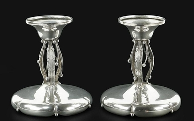 A Pair of Woodside Sterling Silver Compotes.