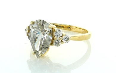 2.30 Tcw Diamonds ring - Ring Yellow gold Diamond (Natural) - Diamond