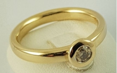 14 kt. Yellow gold - Diamond Ring-558 Yellow Gold-1 Diamond - 0.20 ct Diamond