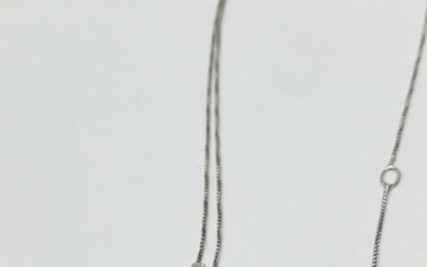 18 kt. White gold - Necklace with pendant Diamond