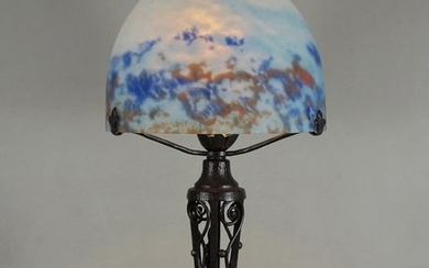 Hettier Vincent & Daum Lorrain - a rare 1930 Art Deco lamp