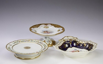 (3 pcs.) Porcelain serving bowl and compotes