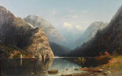Therese FUCHS (1849 - 1898). Mountain lake