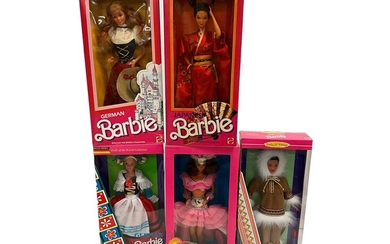 (5) Vintage, Special, and Collector Edition Barbies