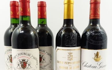 5 bouteilles 1 bt : CHÂTEAU PICHON COMTESSE DE LALANDE 1999 2è GC Pauillac (étiquette...