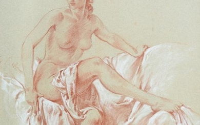 Sir William Russell Flint (1880-1969) ''Nude'' (possibly Cecilia) Signed, red...