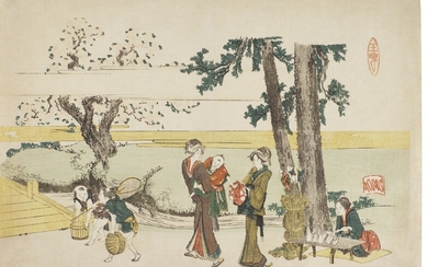 KATSUSHIKA HOKUSAI (1760-1849) A WAYSIDE SCENE (OJI) EDO PERIOD, 19TH CENTURY