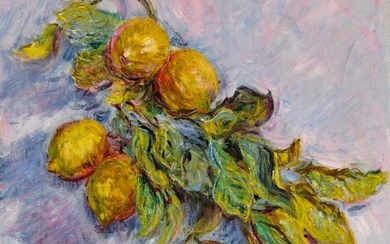 CITRONS SUR UNE BRANCHE, Claude Monet