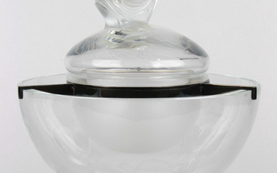 Lalique France Igor covered caviar bowl