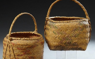 Two Choctaw Market Baskets, late 20th c., with natural