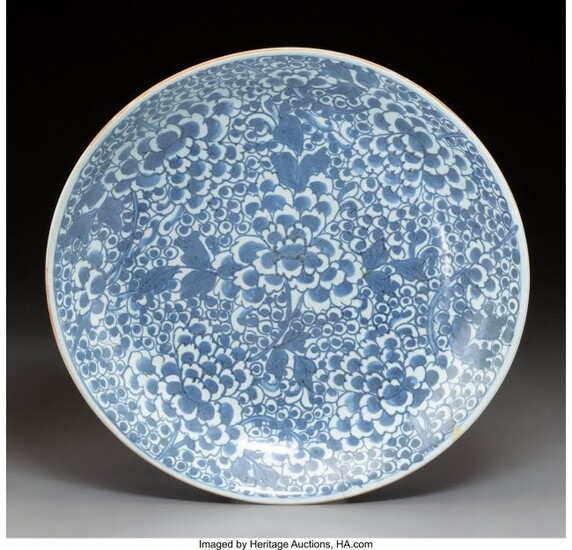 78111: A Chinese Blue and White Porcelain Charger, Qing