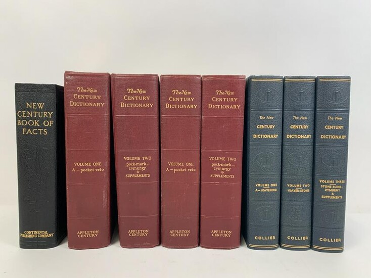 8 New Century Dictionary Volumes