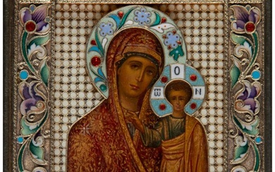 82011: A Russian Icon of the Kazanskaya Mother of God w