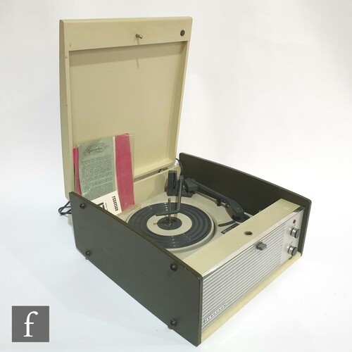 A 1960s Ferguson model 3010 portable record player, with ori...
