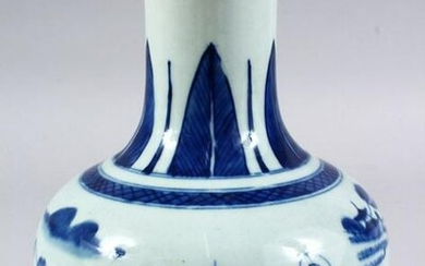 A 19TH CENTURY CHINESE EXPORT CANTON BLUE & WHITE