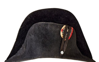 A 19th century bicorne hat of the style worn by Napoleon