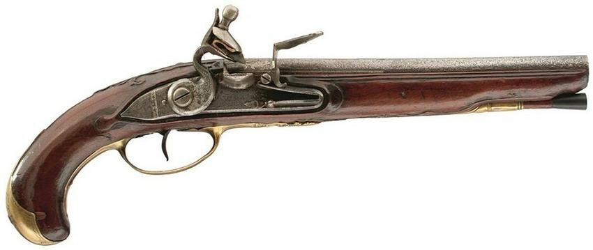 A 25-BORE FRENCH FLINTLOCK HOLSTER PISTOL BY MONNIER
