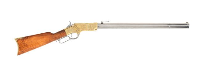 A .44-40 '1860 Henry' lever-action rifle by Uberti, no. 01322