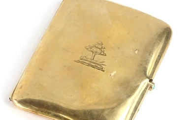 A 9ct gold cigarette case, 60.9g.