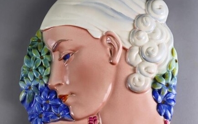 A Beswick Pottery 'Hyacinth Lady' Wall Plaque, Introduced 1936,...