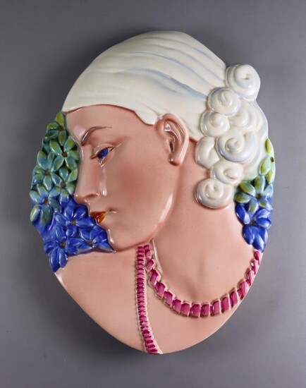 A Beswick Pottery 'Hyacinth Lady' Wall Plaque, Introduced 1936,...