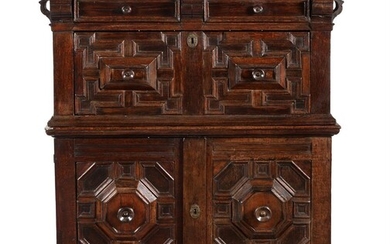 A CHARLES II OAK AND SNAKEWOOD CHEST OF DRAWERS, CIRCA 1680