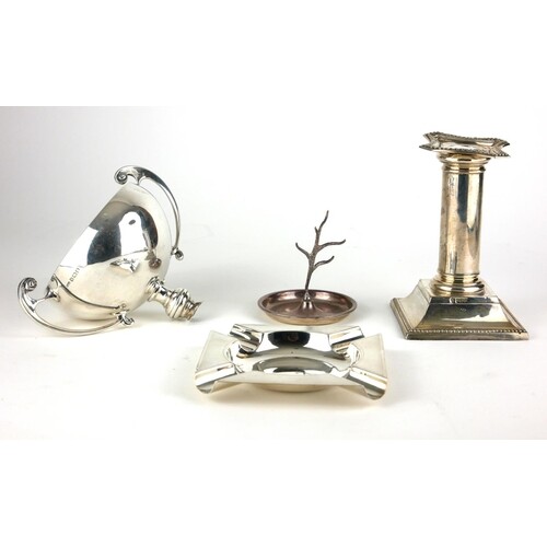 A COLLECTION OF EDWARDIAN AND LATER SILVER WARE Comprising ...