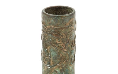A Chinese Bronze Brush Pot