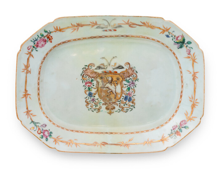 A Chinese Export Armorial Porcelain Small Platter