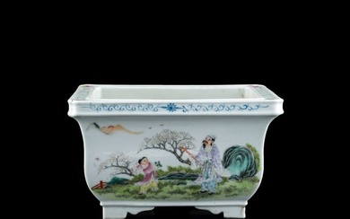 A Chinese famille rose 'figural' planter, Republic period